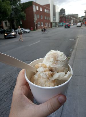 Cookie dough icecream at Sophie Sucree in Montreal