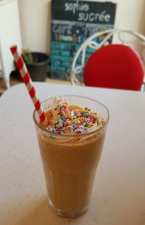 Milk shake with soy milk at Sophie Sucree in Montreal