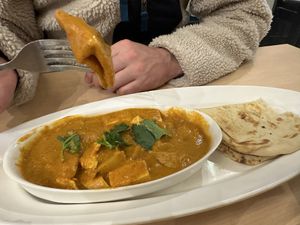 Butter "chicken” with naan   at Saigon Lotus - Yonge in Toronto