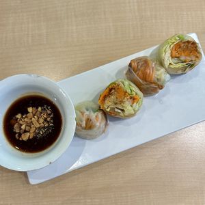 Spicy Jicama Peanut Fresh Rolls  at Saigon Lotus - Yonge in Toronto