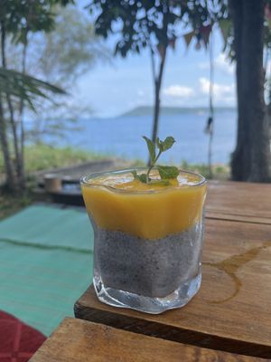Mango chia pudding   at Dragonfly Guesthouse in Sihanoukville