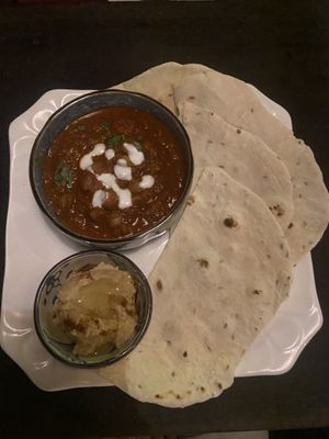 Chickpea Shakshuka - hummus and flatbread (highly recommend)  at Dragonfly Guesthouse in Sihanoukville