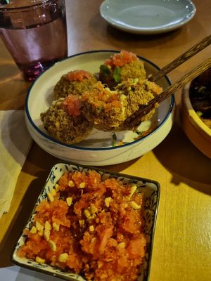 Tofu balls at Xi Shang ZhaZha - 席上喳喳（前门大街店） in Beijing