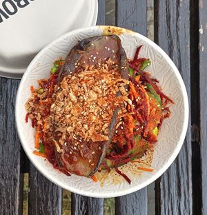 miso eggplant bowl at Fishbowl - QV in Melbourne