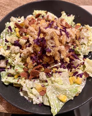 Vegan “cesar.” YUM.  at Mad Mad Vegan - Barcelona in Barcelona