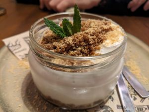 Cookies and cream dessert at Mad Mad Vegan - Barcelona in Barcelona