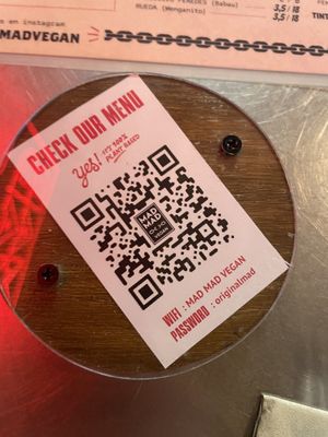 Menu  at Mad Mad Vegan - Barcelona in Barcelona