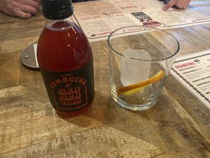 Red berry kombucha   at Mad Mad Vegan - Barcelona in Barcelona