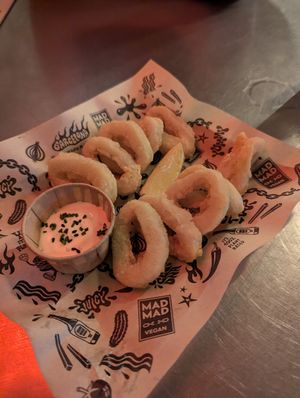 Calamari at Mad Mad Vegan - Barcelona in Barcelona
