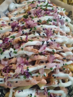 Supreme yaya fries at Mad Mad Vegan - Barcelona in Barcelona