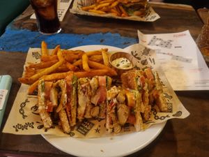 club sandwich at Mad Mad Vegan - Barcelona in Barcelona