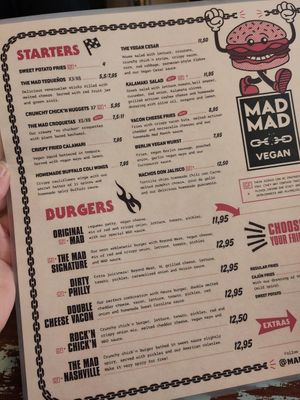 Menu at Mad Mad Vegan - Barcelona in Barcelona
