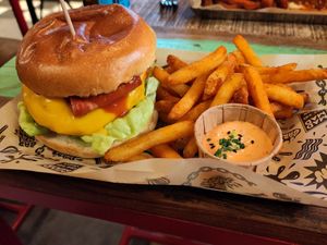 Double Cheese Vacon Burger at Mad Mad Vegan - Barcelona in Barcelona