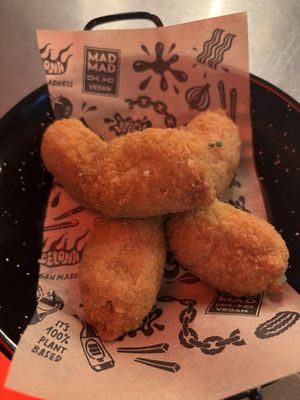 La croquetas son un must!  at Mad Mad Vegan - Barcelona in Barcelona