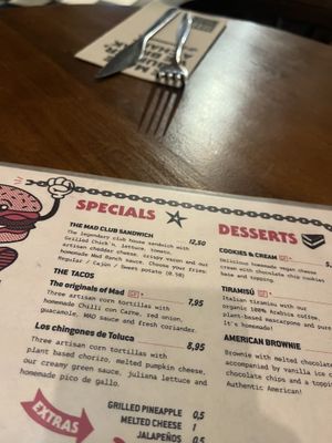 Menü  at Mad Mad Vegan - Barcelona in Barcelona