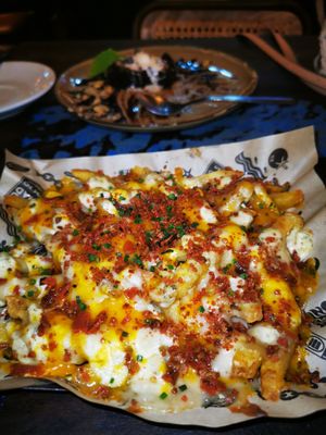Loaded fries. Mmmm at Mad Mad Vegan - Barcelona in Barcelona