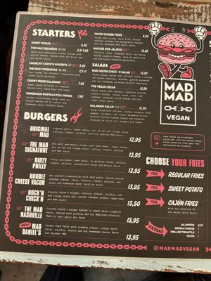 Menu  at Mad Mad Vegan - Barcelona in Barcelona