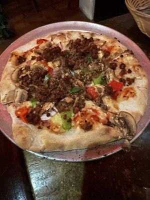 Vegan Supreme Pizza  at Alfio's Pizza in St Croix