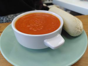 Soup and roll (March 2024) at Coquet Tea Rooms in Morpeth