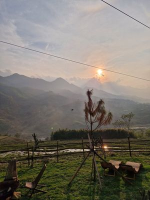 View from the garden at Pavi garden in Lao Cai