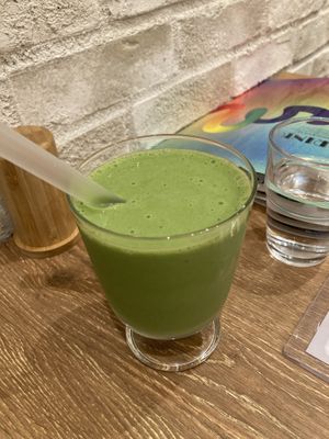 Komatsuna amazake smoothie   at This is Me Kitchen in Fujisawa