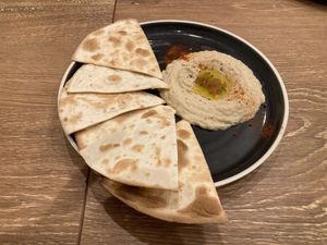 Pita bread and hummuss  at This is Me Kitchen in Fujisawa