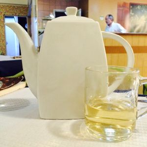 ginger tea at Shanti Cafe in Coimbra