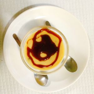 coffee - caramel dessert at Shanti Cafe in Coimbra