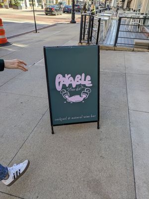 Sign at Parable Cafe in Columbus