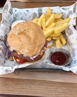 Vegan Burger at Hell Street Bar in Iquique