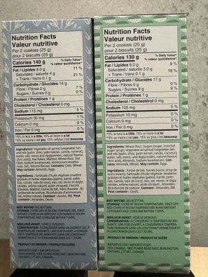 Oat (left) and Almond (right) cookies seem to be vegan as well.   at IKEA in Burlington