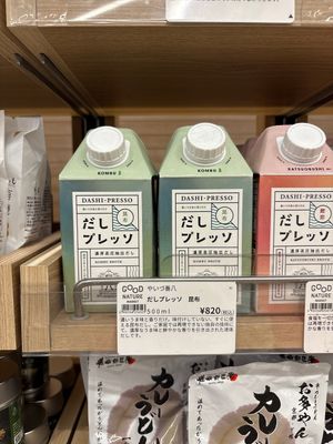 Vegan broth  at Good Nature Market in Kyoto