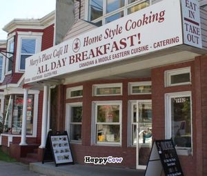 Outside at Mary's Place Cafe II in Halifax