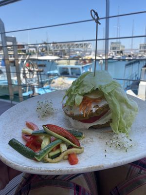 Naked lentil burger  at FRESHA in Limassol