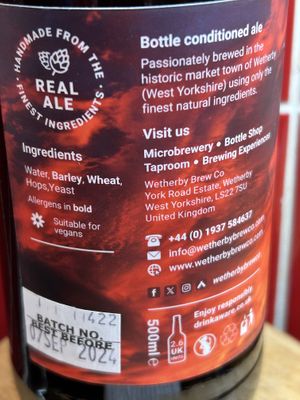 VG labelled   at Wetherby Brew Co in Wetherby