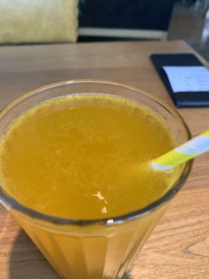 Passion fruit lemonade at Green Vege Cafe in Shanghai