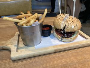 Beetroot / Quinoa Burger   at Green Vege Cafe in Shanghai