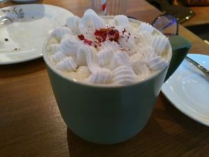 Longan Soy Milk at Green Vege Cafe in Shanghai