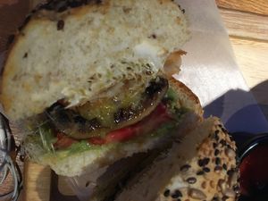 Mushroom Portobello Burger at Green Vege Cafe in Shanghai