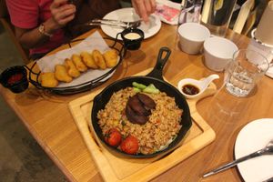 Our dinner at Green Vege Cafe in Shanghai