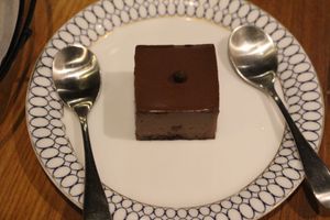 Chocolate mousse cake at Green Vege Cafe in Shanghai
