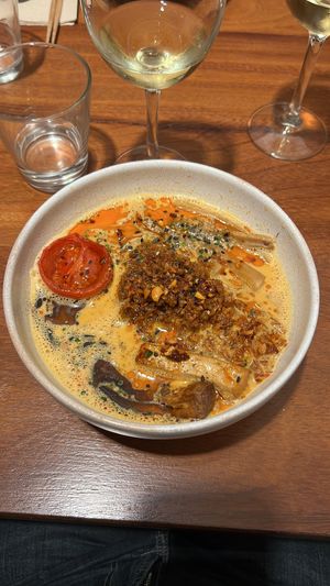 Tantanmen ramen con tofu  at UMAMI Plantbased in Barcelona