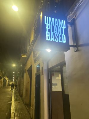 Entrance  at UMAMI Plantbased in Barcelona