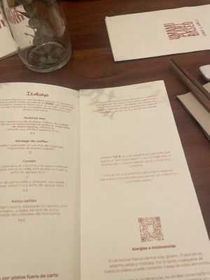 Menu  at UMAMI Plantbased in Barcelona