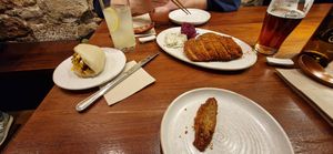 Jackfruit bao and seitan tempeh at UMAMI Plantbased in Barcelona