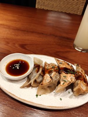 Mushroom goyza, one of the best I've had at UMAMI Plantbased in Barcelona