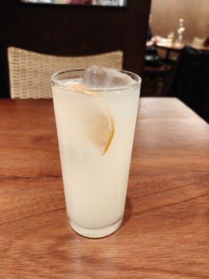 Home Made lemonade at UMAMI Plantbased in Barcelona