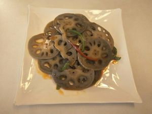 Spicy Lotus root. at Su Ren - Veg Inn in Shanghai