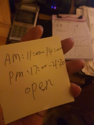 daily opening times from owner at Su Ren - Veg Inn in Shanghai