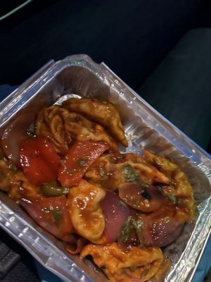 Chili veg momo   at Namaste Nepal Restaurant in Setubal